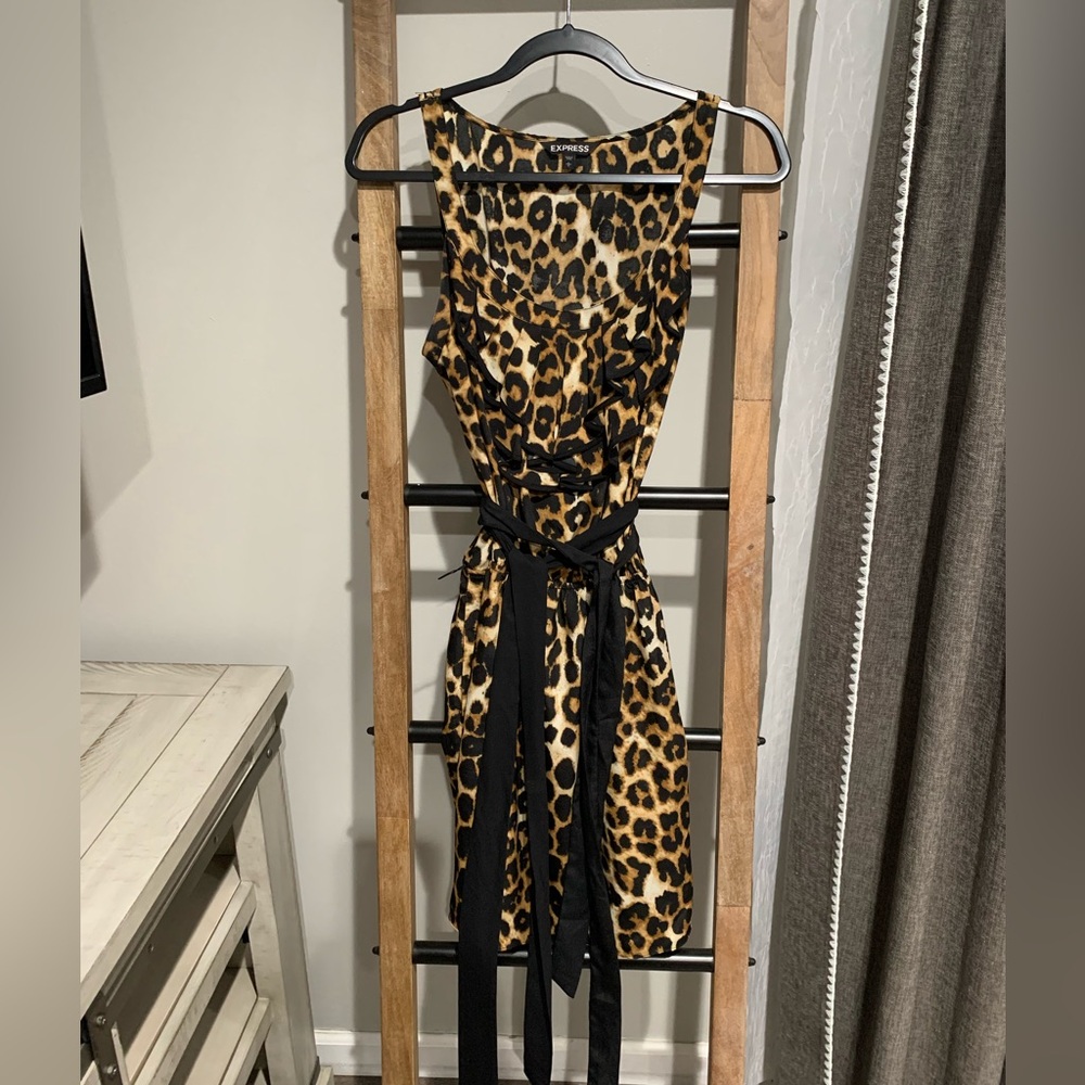 Express Leopard Dress with belt